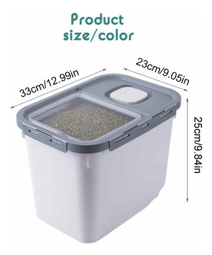 Contenedor De Alimentos Para Mascota Hermético Gris