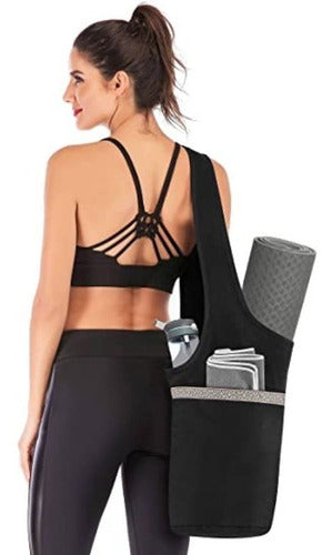 Bolso Para Yoga O Pilates De Estilo Negro Negro