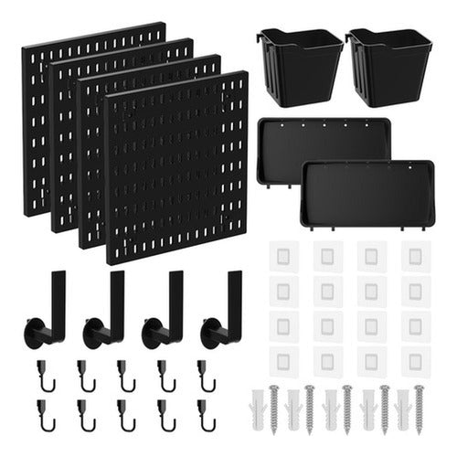 Organizador De Escritorio Pegado A La Pared - Norplat Negro