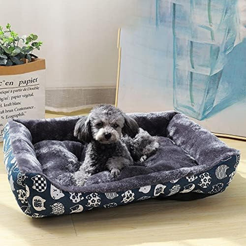 Cama Mascota Ultrasuave Gato Perro S Hasta 5kg - Wuf Azul 02