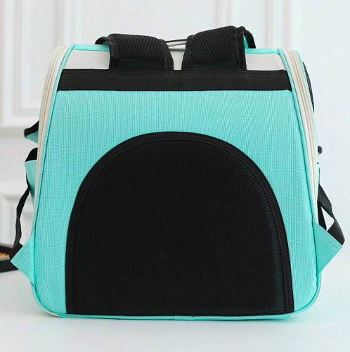 Norplat Mochila Transportador Viaje Mascota Bolso Gato Perro - Azul Claro