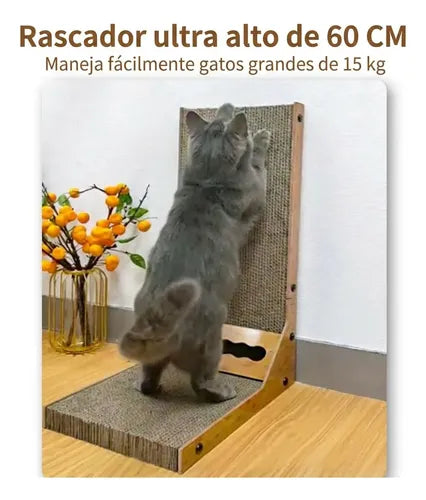 Rascador Para Gatos Norplat - Vertical Diseño L De Cartón  Marrón