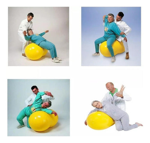 Balón Ovalado Pilates Yoga Tipo Maní 90x45cm Kine - Norplat Plateado