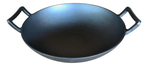 Wok Hierro Fundido 36 X 10 Cm Redondo - Norplat Negro