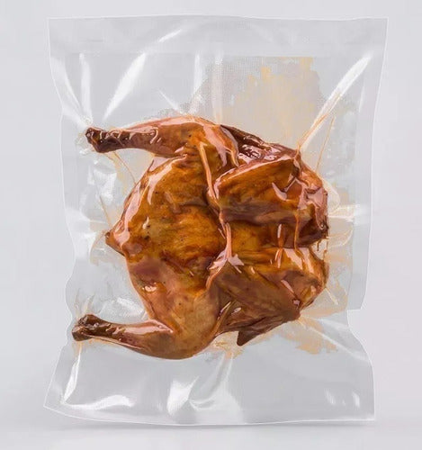 100 Bolsas Sellado Vacío Gofrada 28x35cm Para Sous Vide Transparente