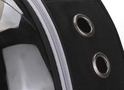 Mochila Bolso Transportes Transparente Mascotas Perros Gatos Negro