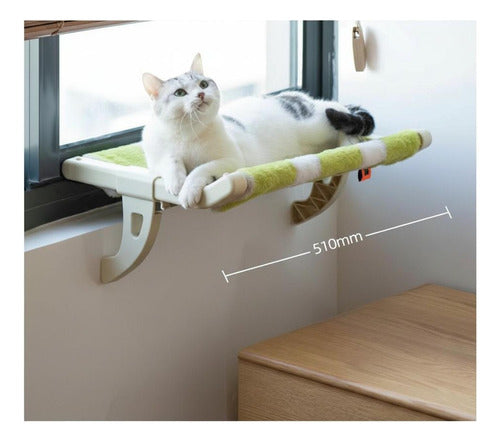 Cama Colgante Gato Hamaca Ventana Hasta 15kg - Norplat Verde Oliva Rayado