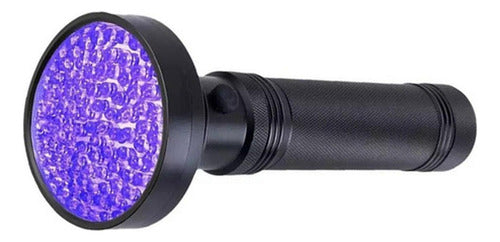 Linterna Ultravioleta Uv 100 Leds Pila Billete Falso Norplat Ultravioleta Negro