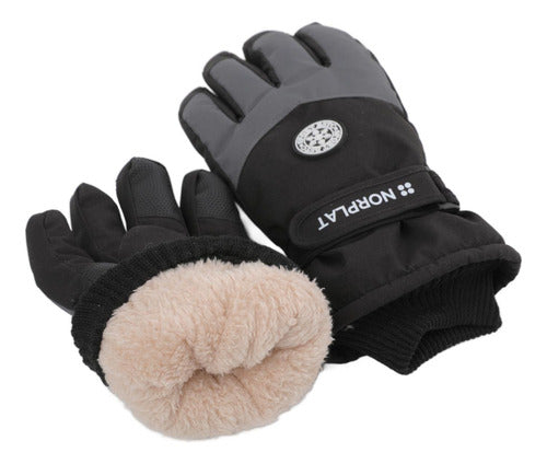 Guantes Térmicos Invierno Ski Nieve Pantalla Táctil Norplat Negro - L
