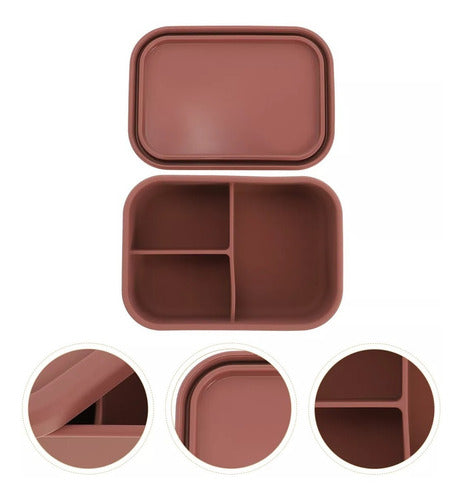 Lonchera Escolar Bento Box Tupper Taper Plástico Hermético Gris