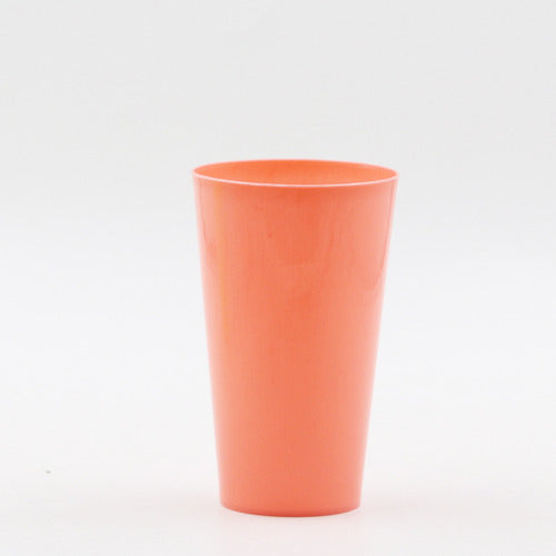 Pack 20 Vasos Plasticos Reutilizables Colores Fluor Norplat Rojo