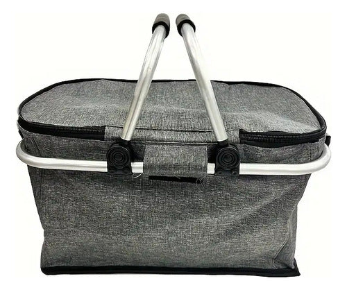 Norplat Canasta Termica Plegable Cooler Portatil Camping Gris