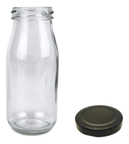 Botella De Vidrio 250cc Con Tapa Incluida (pack 40 Unidades)