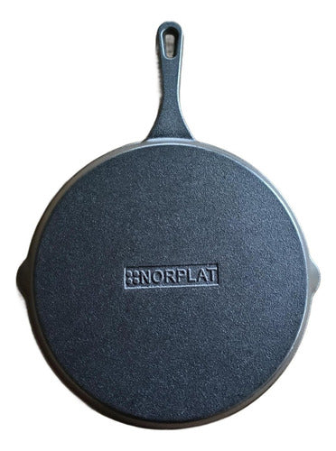 Sarten Hierro Fundido 25.5 Cm Fierro - Norplat Negro