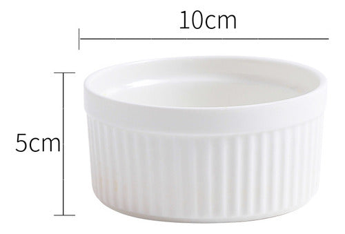 Pack 12 Tazones Grandes Apto Para Horno 270ml - Norplat Blanco