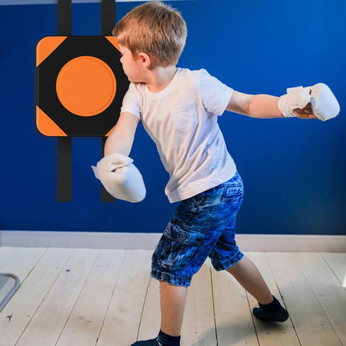 Almohadilla De Boxeo Con Velcro A Pared Foco Entrena Norplat Naranja