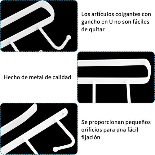 Organizador Soporte Colgador De Tazas Utensilios De Cocina Blanco