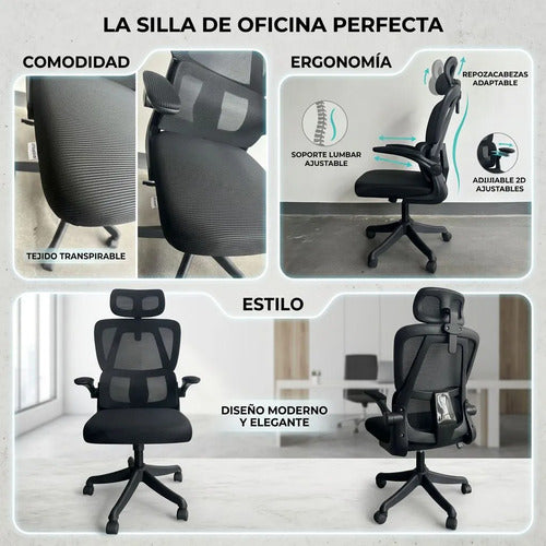 Silla Oficina Escritorio Ergonomica Norplat Lumbar Ultraflex