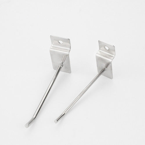 Pack 100 Ganchos Gancheras Panel Ranurado 15cm 4mm Exhibidor