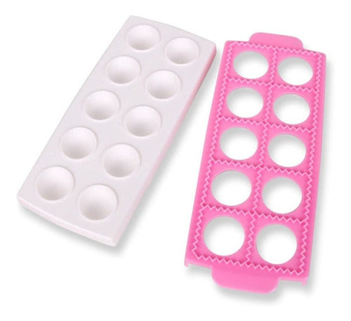 Molde Para 10 Ravioli Ravioles 58x38x51 Muy Fácil - Cukin Blanco - Relleno Redondo