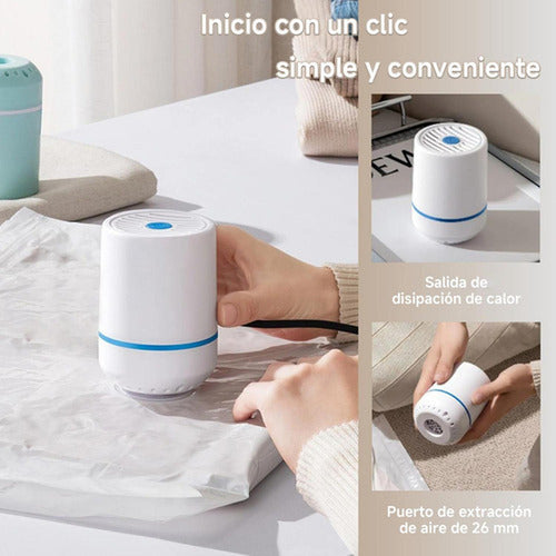 8 Bolsas Organizadoras Al Vacio Con Bomba Electrica Norplat