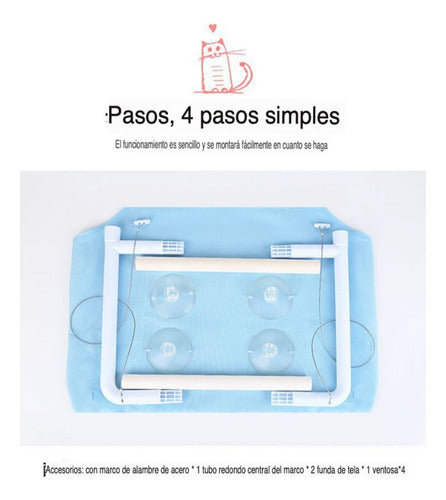 Hamaca Para Gatos Cama De Gato Cama Colgante Ventana - Wuf Beige Liso