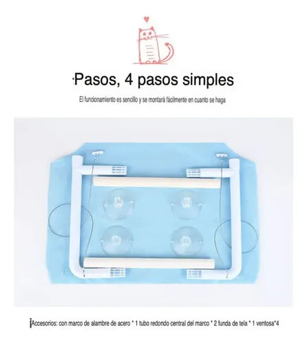 Hamaca Gato Norplat Cama Para Gatos Cama Colgante Ventana Beige Liso