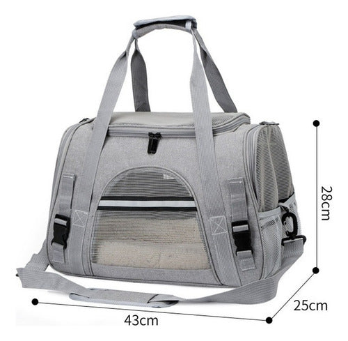 Bolso Transportador Mascota Gato Perros Pequeños - Norplat Azul