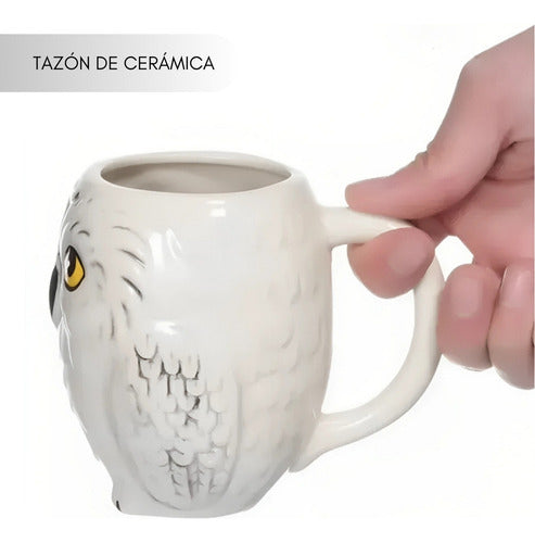 Norplat Tazon Buho 3d Ceramica 250ml Cafe Te Decorativo Blanco