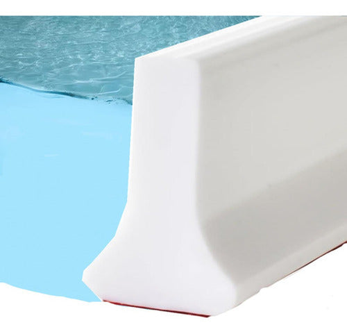 Barrera De Agua Tpe 2m Plegable Umbral De Baño - Norplat - Blanco
