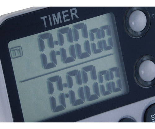 Temporizador De Cocina Doble Imantado - Timer - Cukin Blanco