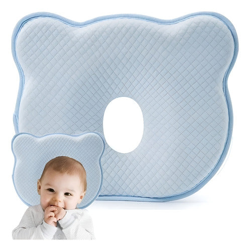 Almohada Para Bebe Norplat - Cojin Plagiocefalia Guagua Celeste