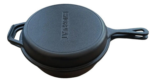 Cacerola + Sartén Norplat De Hierro Fundido Dutch Oven Ø26cm Negro