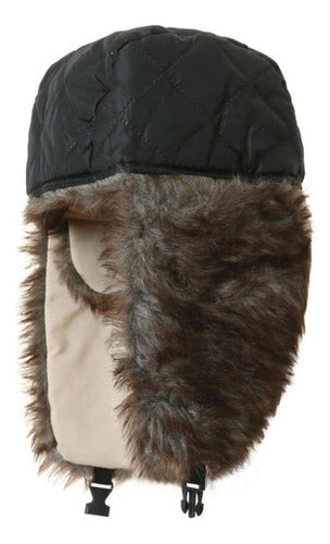 Gorro Invierno Ruso Unisex Cálido Termico Aviador - Norplat Gris Oscuro M Lisa