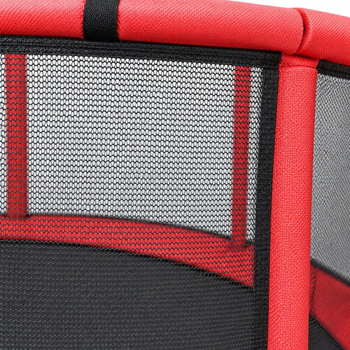 Cama Elástica 1.5mt Saltarina Trampolin Para Niños Norplat Negro Rojo