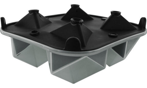 Cubetera Para 4 Cubos Perfectos De Hielo De 5cm Tapa - Cukin Negro