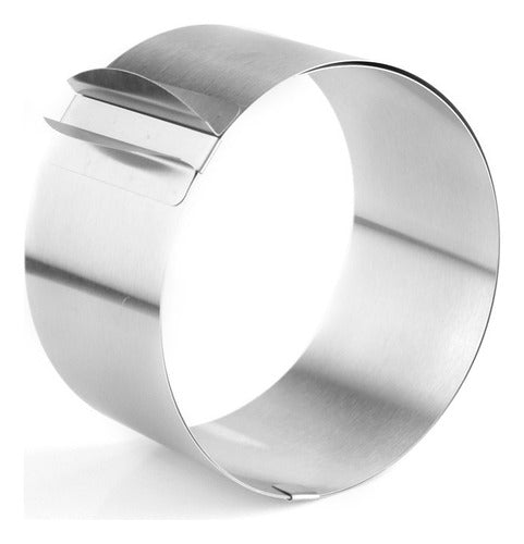 Molde Para Cortar Bizcocho Acero Inox Repostería 24 - 30 Cm Plateado