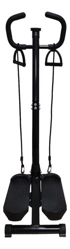 Mini Stepper Eliptica Hidraulico Banda Resistencia - Norplat Negro