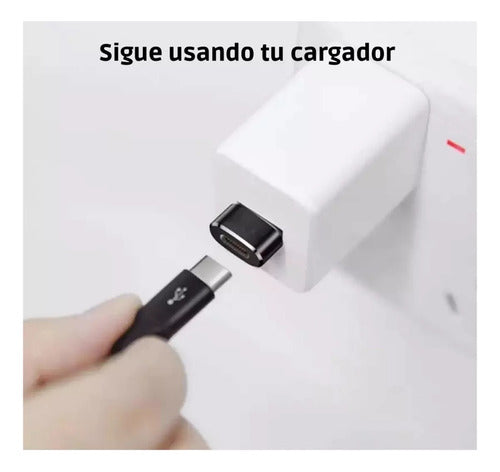 Adaptador Usb-c A Usb Compatible Con Lightning iPhone 13 12 Negro