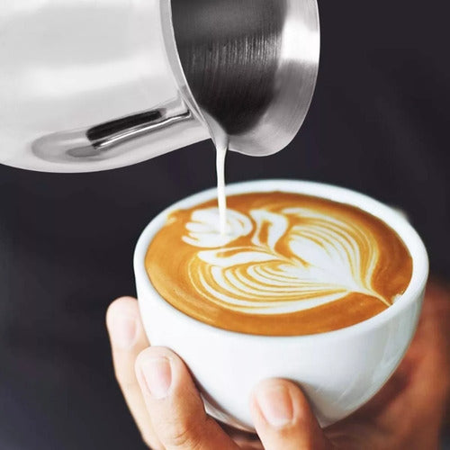 Set 3 Ollas Lecheras Acero Inolxidable Para Café Té Milk Pot Plateado