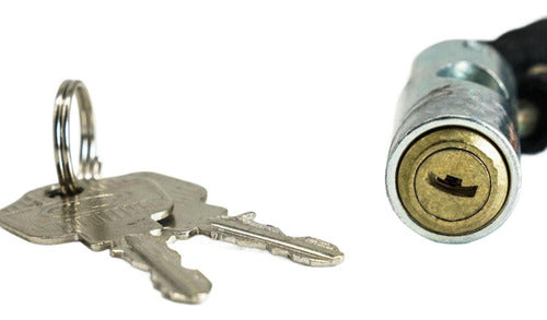 Candado Bicicleta Con Cadena Acero Cobertor Textil Norplat Negro