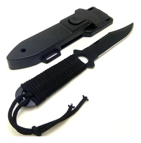 Cuchillo Tactico De Buzo Cuchillo Tactico Marina Negro
