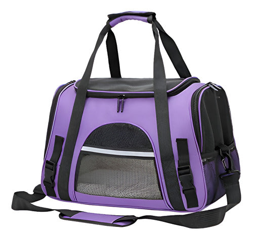 Bolso Transportador Mascota Gato Perros Pequeños - Norplat Púrpura