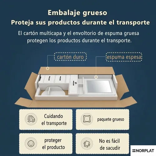 Tocador Norplat Con Espejo 4 Cajones Comoda Organizador Blanco