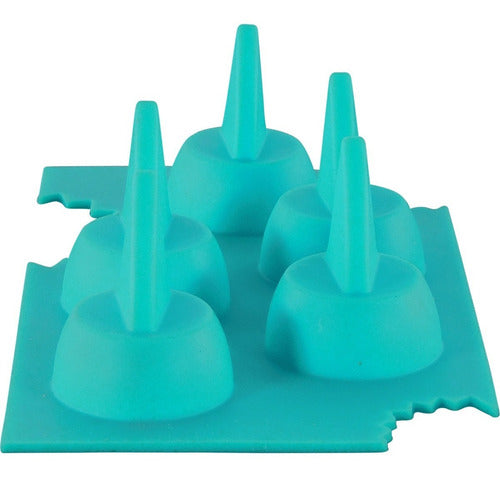 Molde De Silicona Para Aletas De Tiburón De Hielo - Cukin Celeste