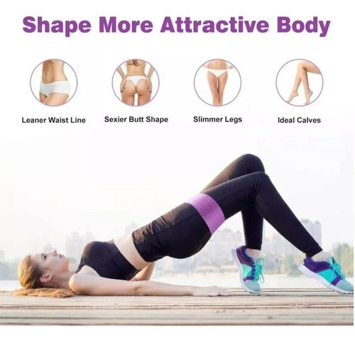 3 Bandas Elásticas Tela Loop Profesional Antideslizante