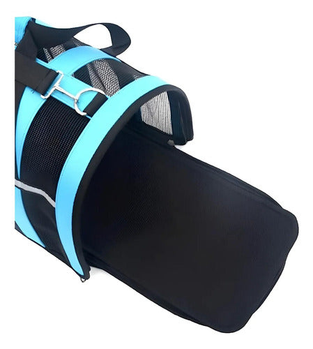 Bolso Transporte Mascota Norplat - Transportador Perro Gato Azul