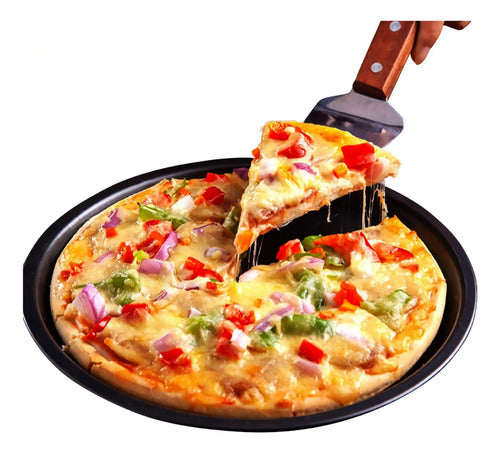 Molde Antiadherente Para Pizza De Aluminio De Ø30  - Cukin Negro