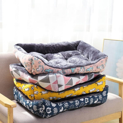 Cama Mascota Ultrasuave Gato Perro L Hasta 15kg - Wuf Azul 04