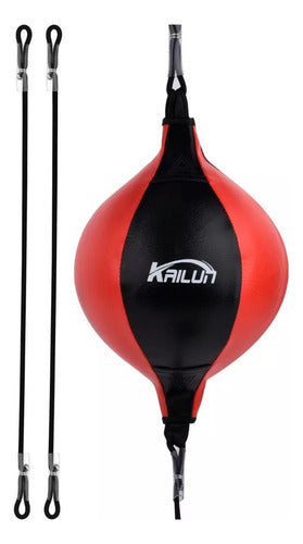 Pera Box Boxeo 2 Elásticos Punching Ball - Norplat Negro